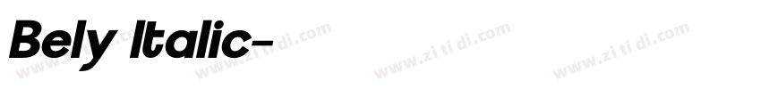 Bely Italic字体转换 Bely Italic字体转换